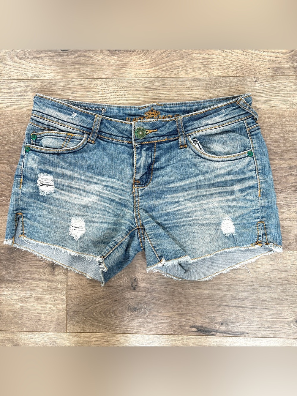 Almost Famous Light Blue Distressed Denim Cutoff Shorts